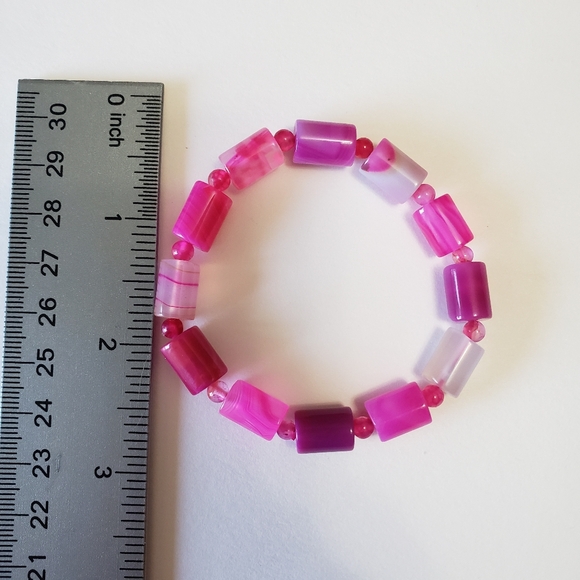 Genuine 12mm Natural Agate Streatchy Bracelet Tibetan Buddha Hand String - Picture 3 of 6